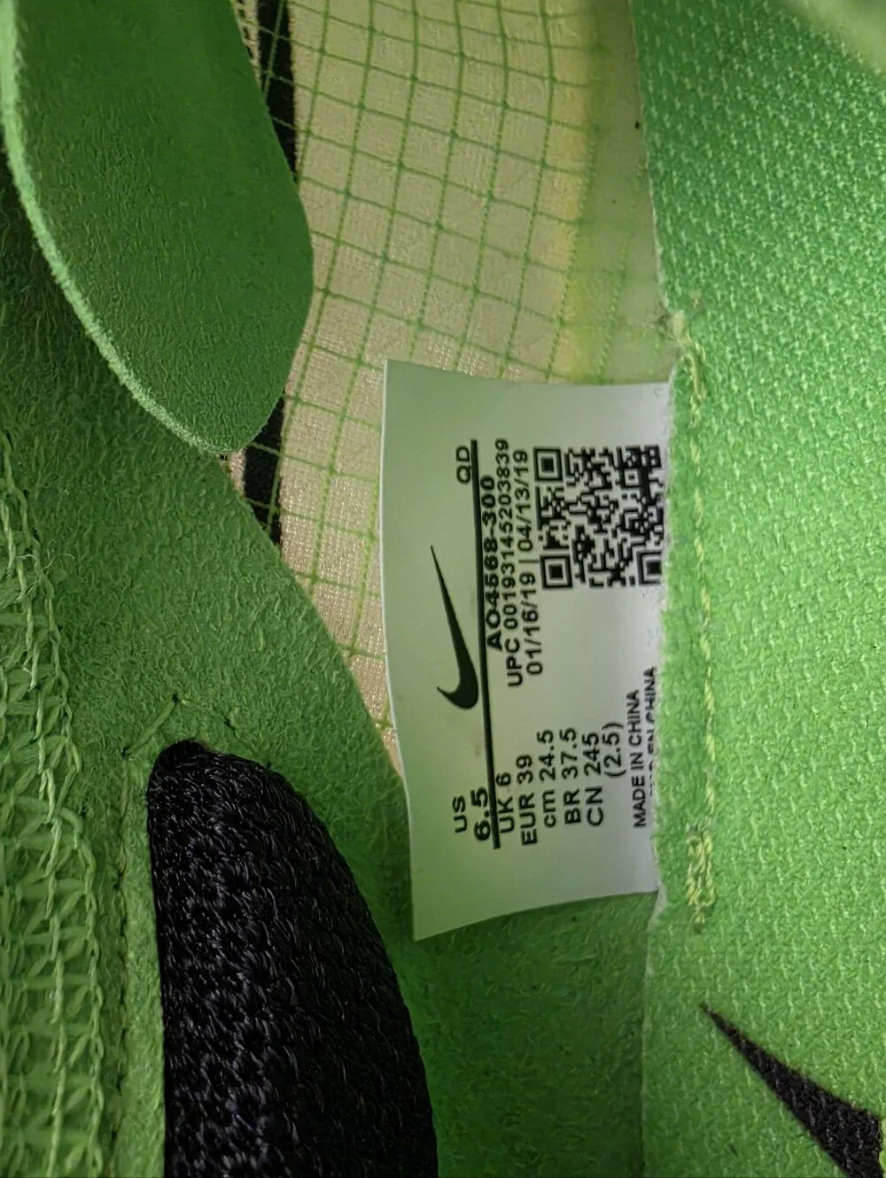 Mens Nike Vaporfly NEXT% Running Shoes Sz 6.5 Eur 39 AO4568 300 Electric Green